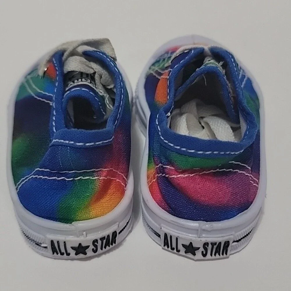 CONVERSE All Star Baby Rainbow Tie Dyed Shoes size 19